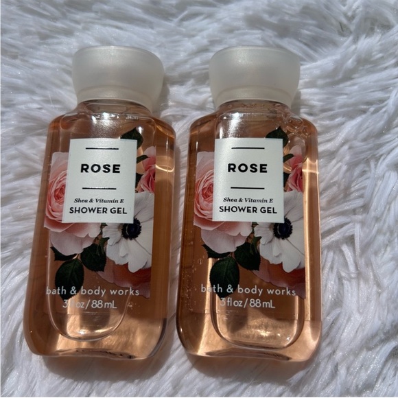 Bath and Body Works Rose Set of 2 Travel Size Shower Gel 3 fl oz each NEW - Picture 5 of 7